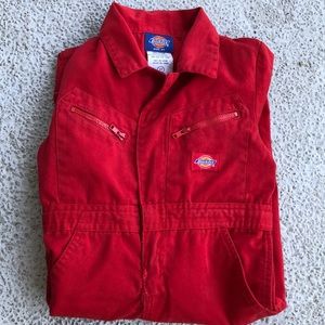 Kids dickies red coveralls 2T